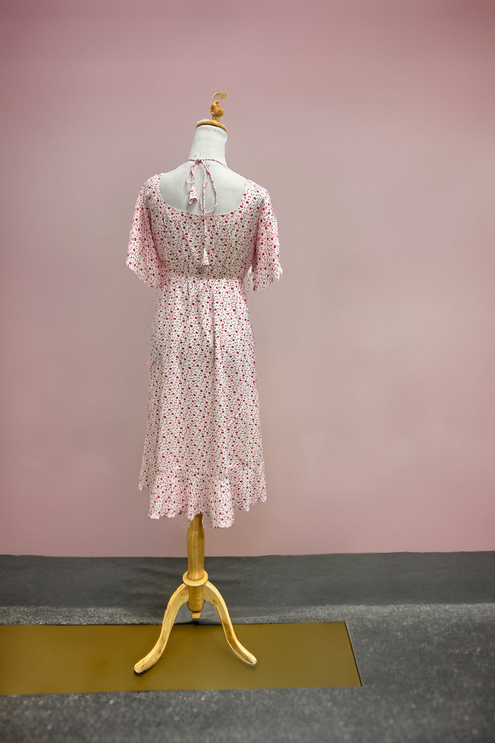 Whimsical in White: Dainty Floral Midi Dress