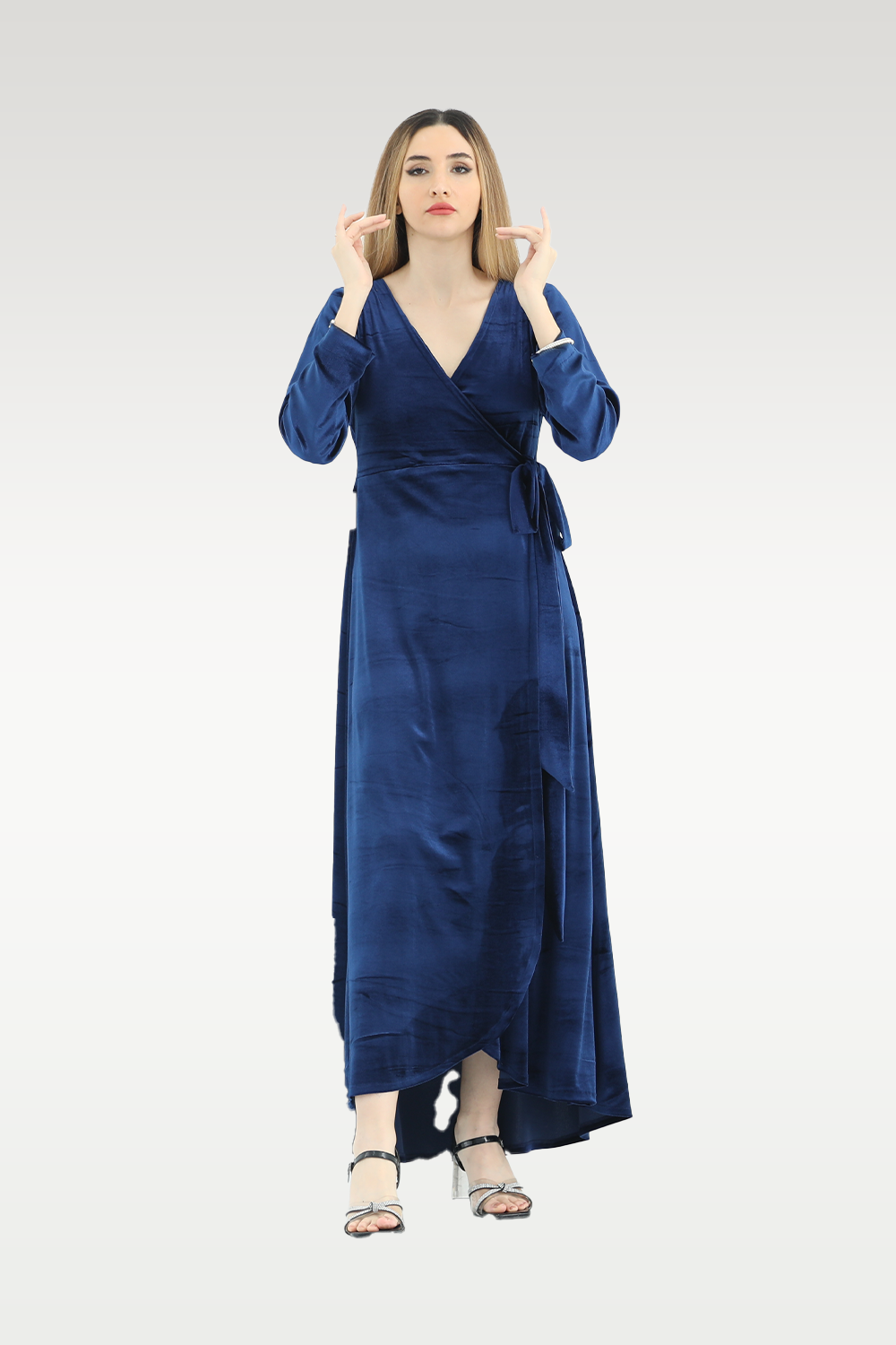 Alish Blue Velvet Gown