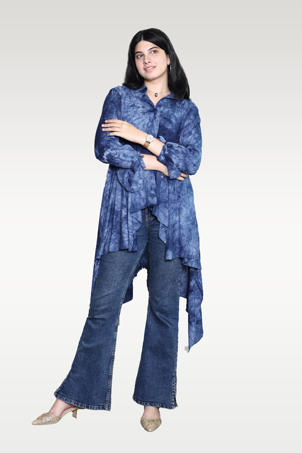 Alish Blue Shaded Designer Top RMLG