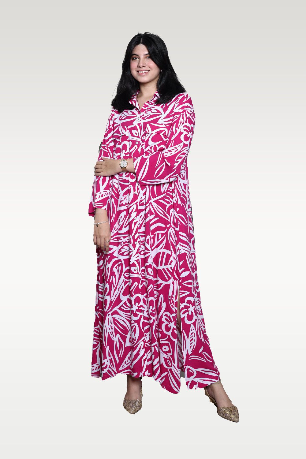 Alish Pink Lawn Dress Printed RMLK