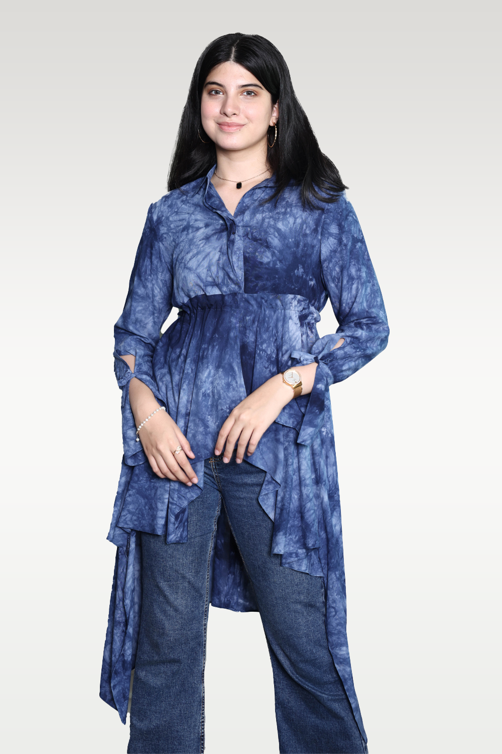 Alish Blue Shaded Designer Top RMLG