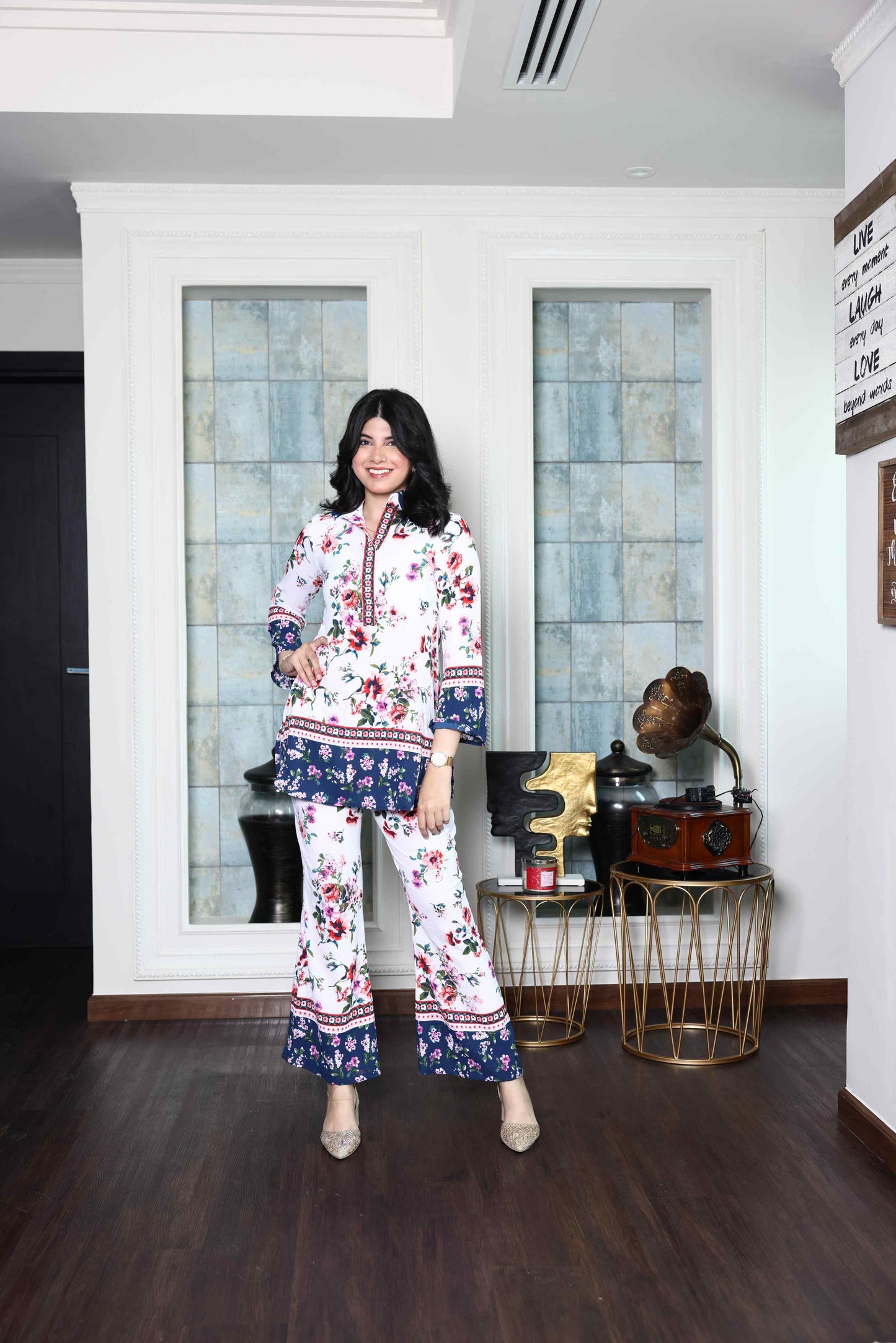 Alish Printed Crepe White Co-Ord Set RMIA