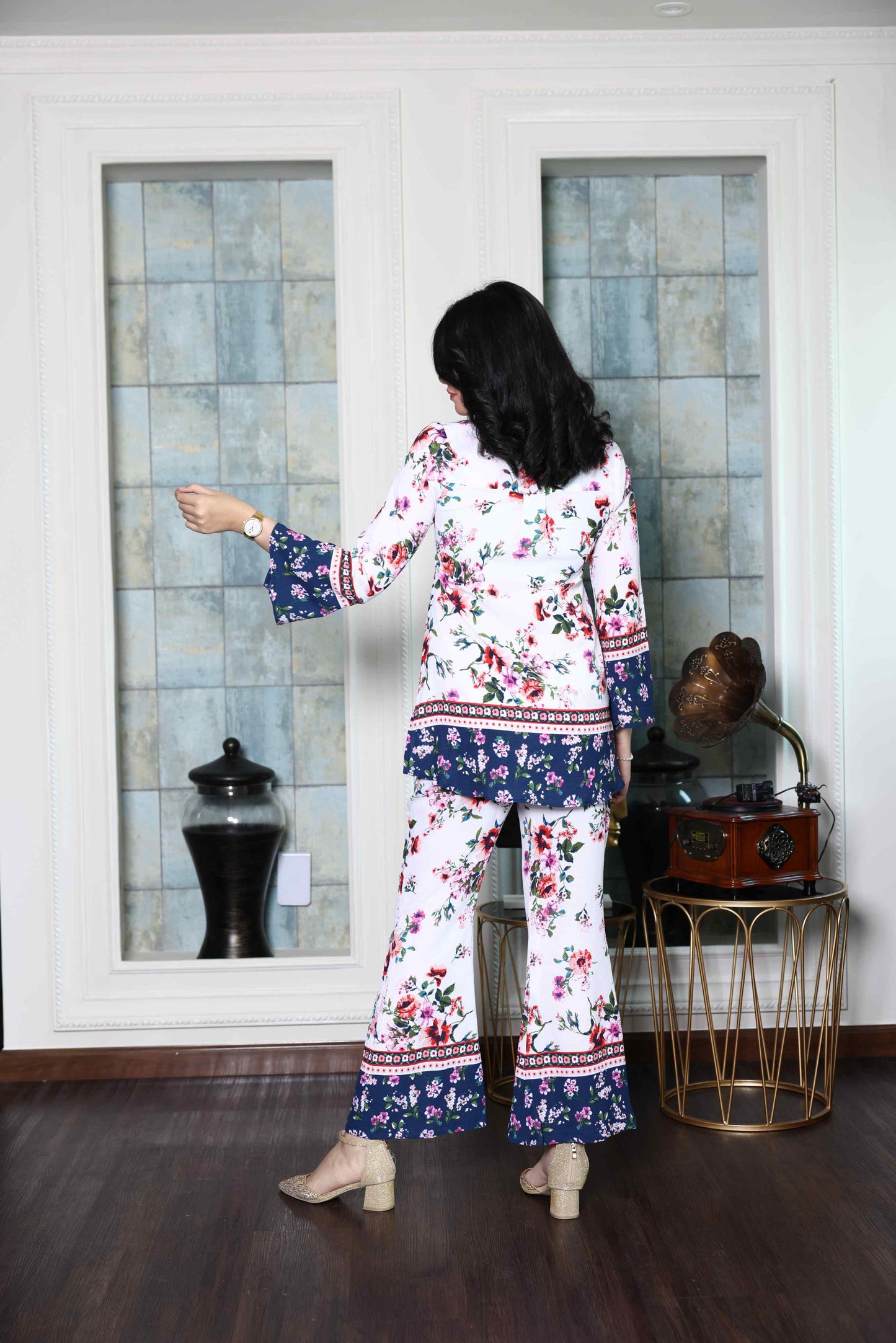 Alish Printed Crepe White Co-Ord Set RMIA