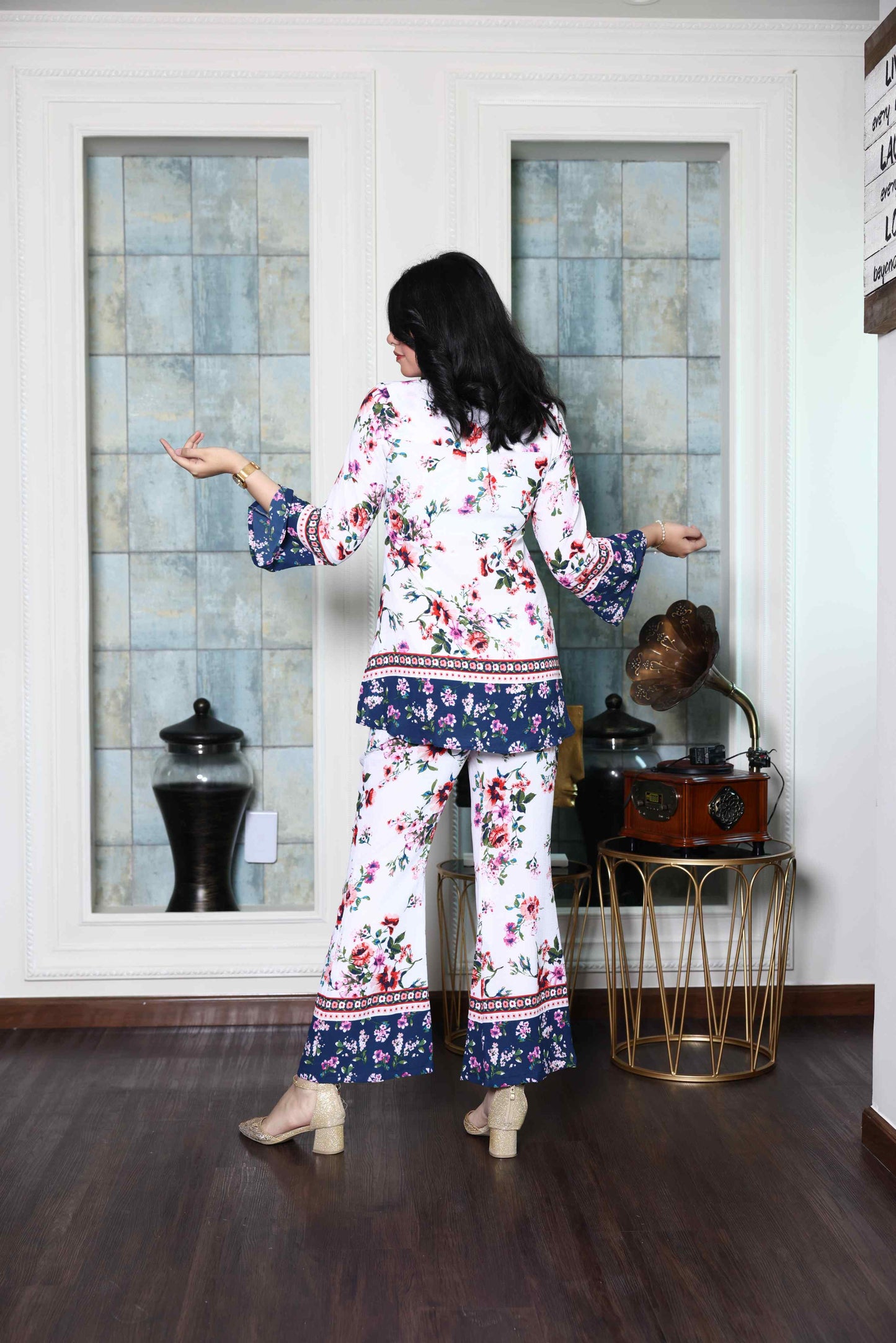 Alish Printed Crepe White Co-Ord Set RMIA