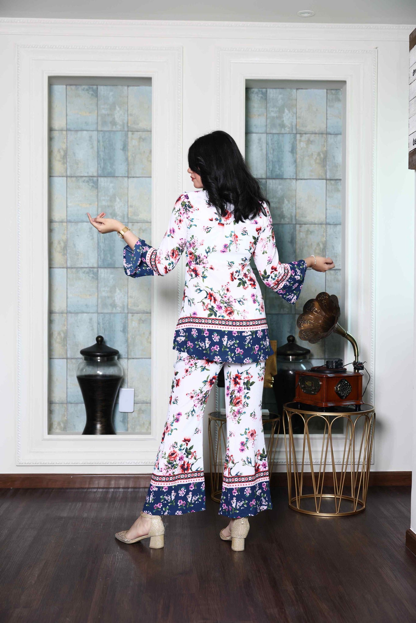 Alish Printed Crepe White Co-Ord Set RMIA