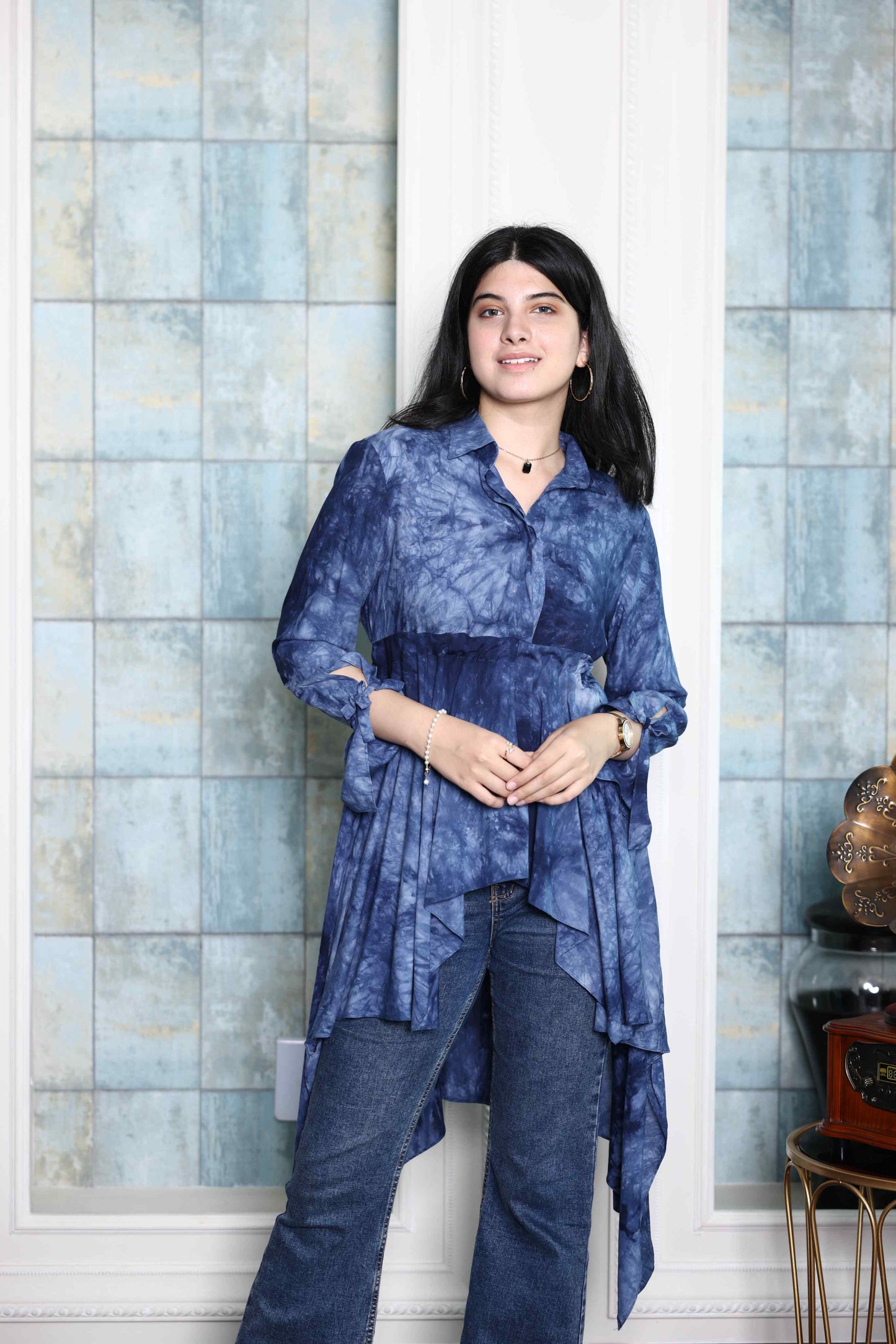 Alish Blue Shaded Designer Top RMLG