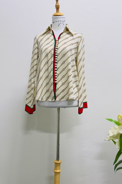 Classic Elegance: Scripted Charm Co Ord Set
