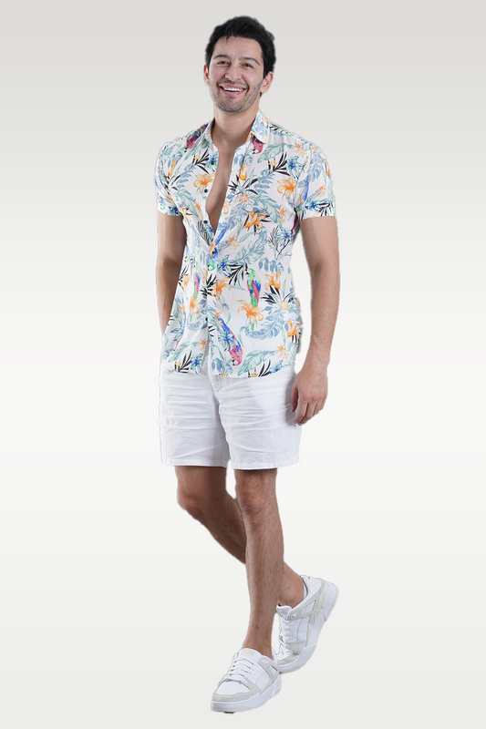 Alish Men Half Sleeve Flowery Shirt