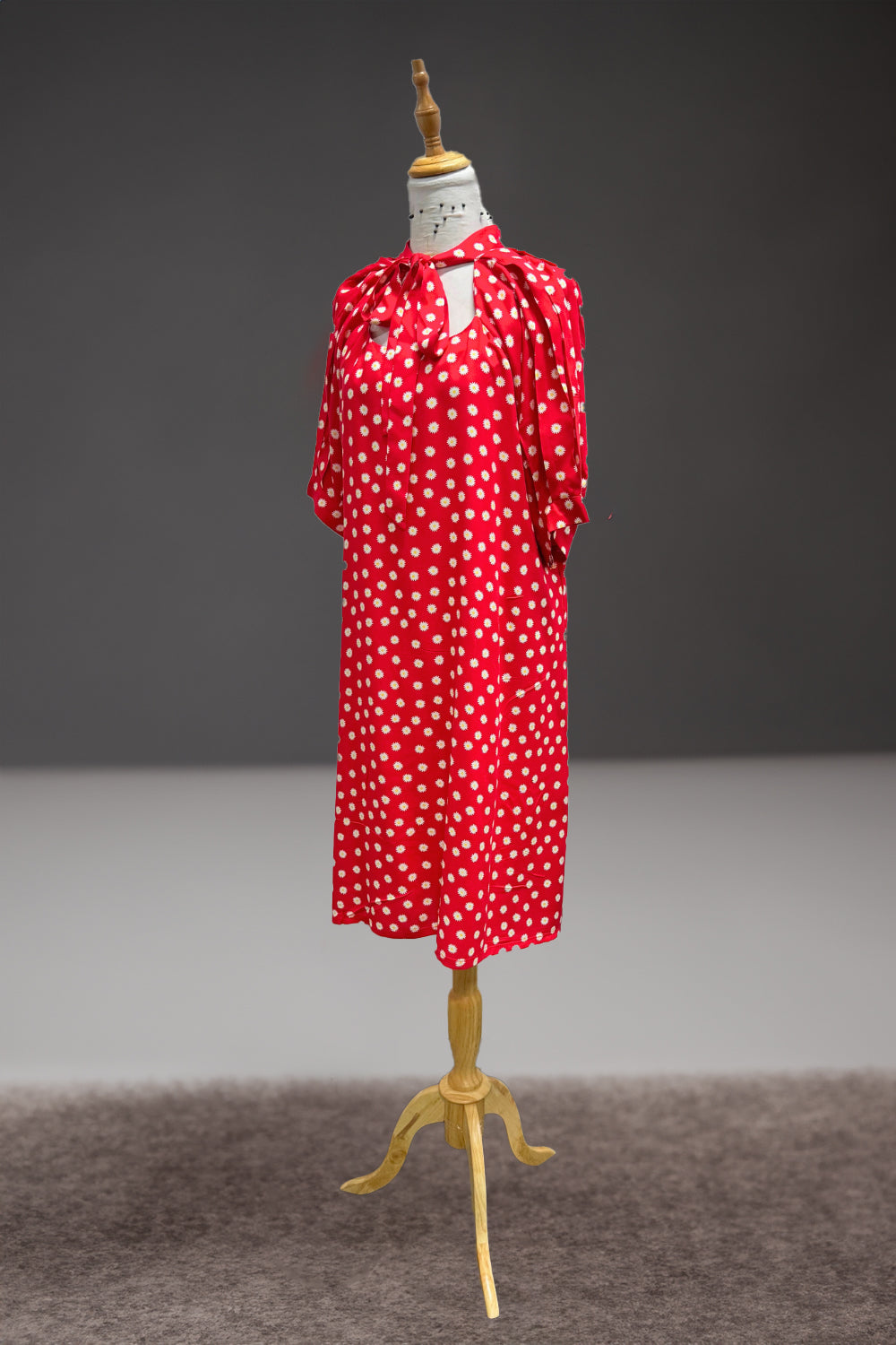 Polka Dot Perfection: Retro-Inspired Red Dress