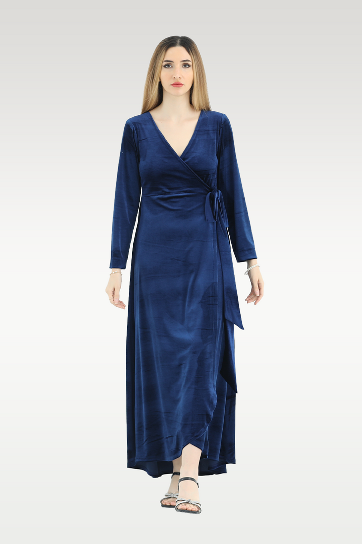 Alish Blue Velvet Gown