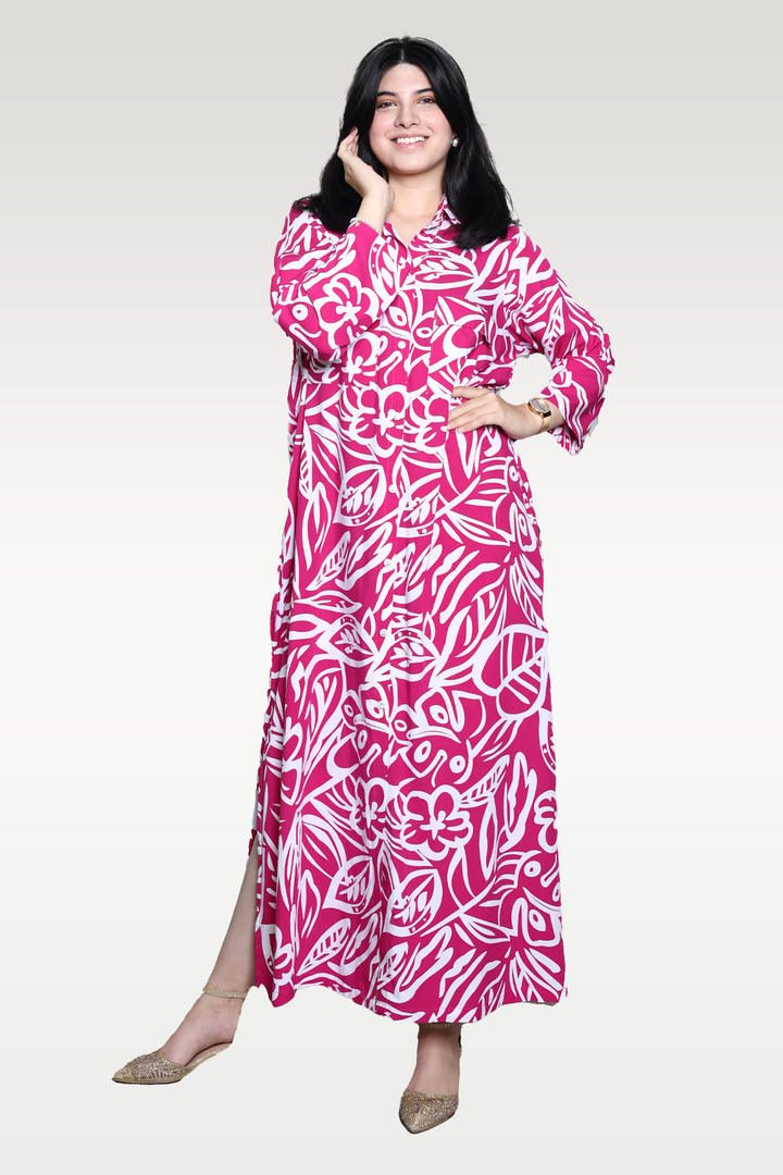 Alish Pink Lawn Dress Printed RMLK