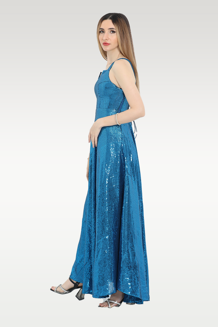 Alish Blue Glittery Gown
