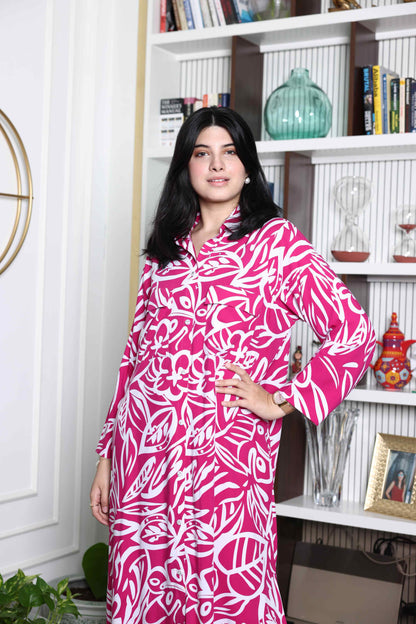 Alish Pink Lawn Dress Printed RMLK