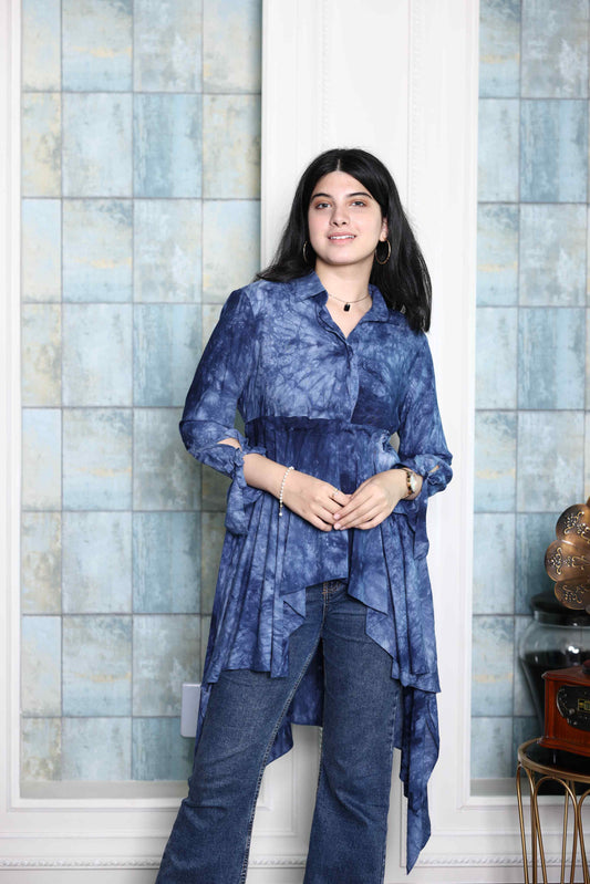 Alish Blue Shaded Designer Top RMLG